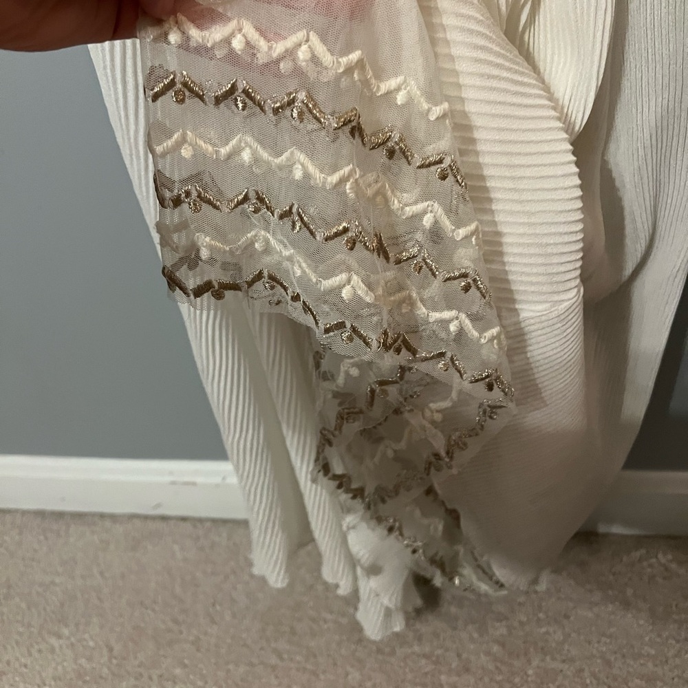 Free People Cream Maxi Dress with Embellished Bodice - Picture 13 of 16